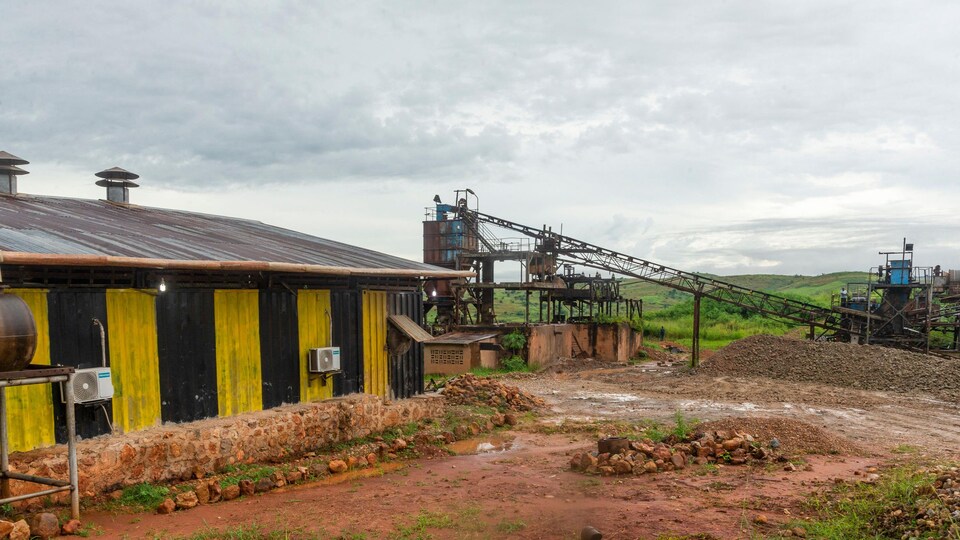Vue générale d'une mine de diamants en République démocratique du Congo.