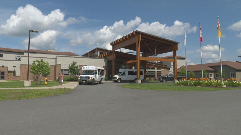 L'entrée du foyer de soins Les Résidences Jodin, à Edmundston.