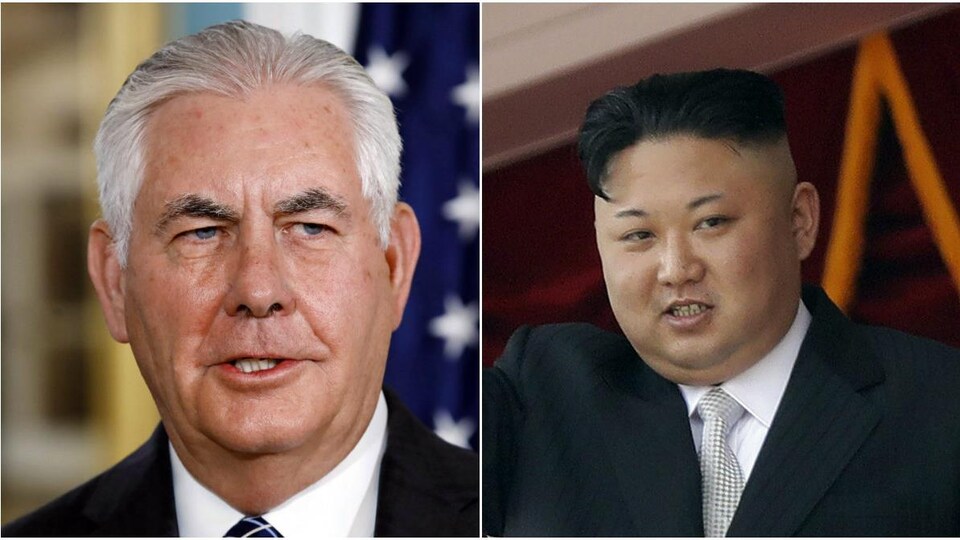 Rex Tillerson, secrétaire d'État américain, et Kim Jong-un, le dirigeant nord-coréen
