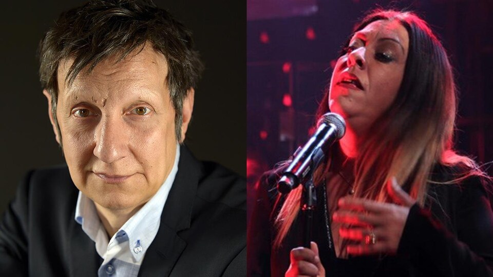Le metteur en scène Robert Lepage et la chanteuse Betty Bonifassi