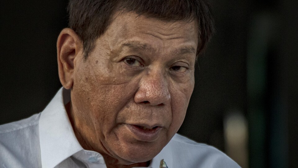 Plan rapproché de Rodrigo Duterte.