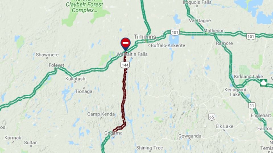 La route 144 est rouverte entre Timmins et Gogama RadioCanada.ca