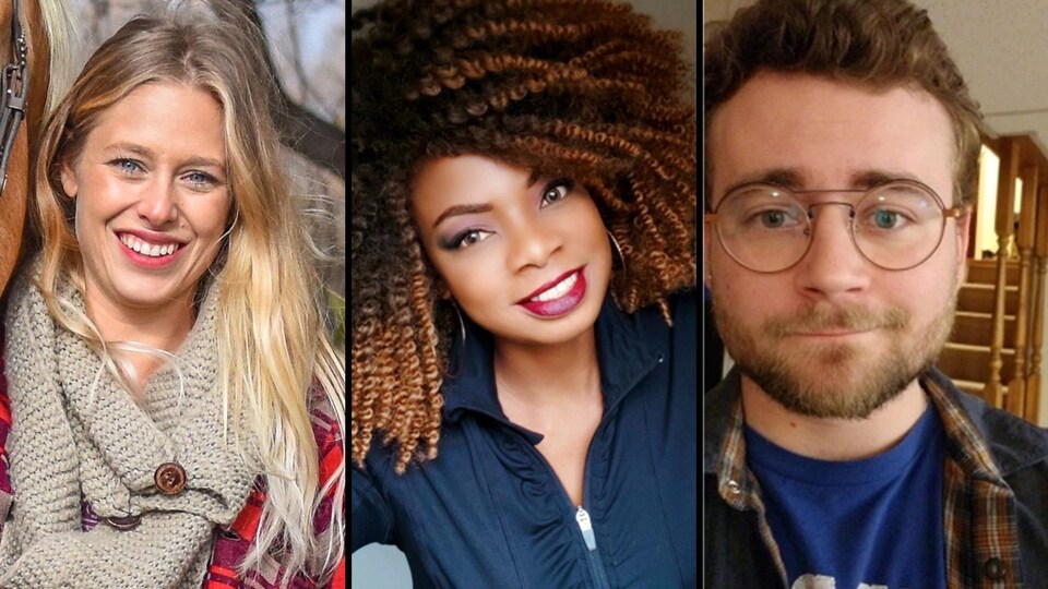 un montage des photo des 3 étudiants