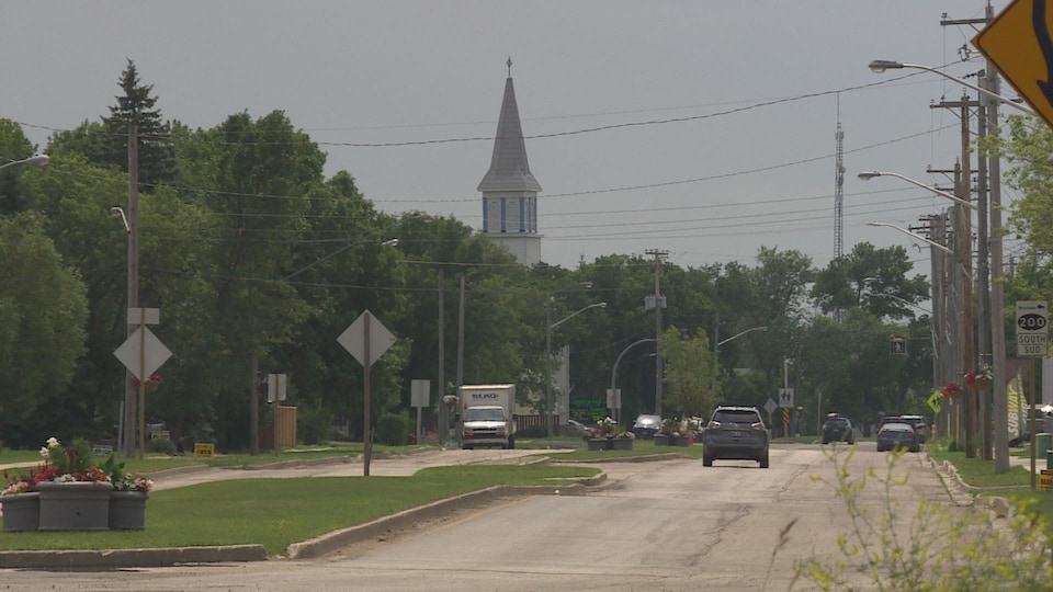 Le village de Saint-Adolphe, dans la municipalité rurale de Ritchot au Manitoba