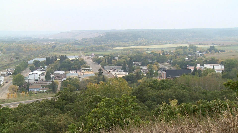 Village de Saint-Lazare, au Manitoba.
