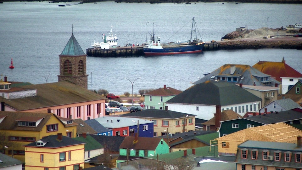 La ville et le port de Saint-Pierre.