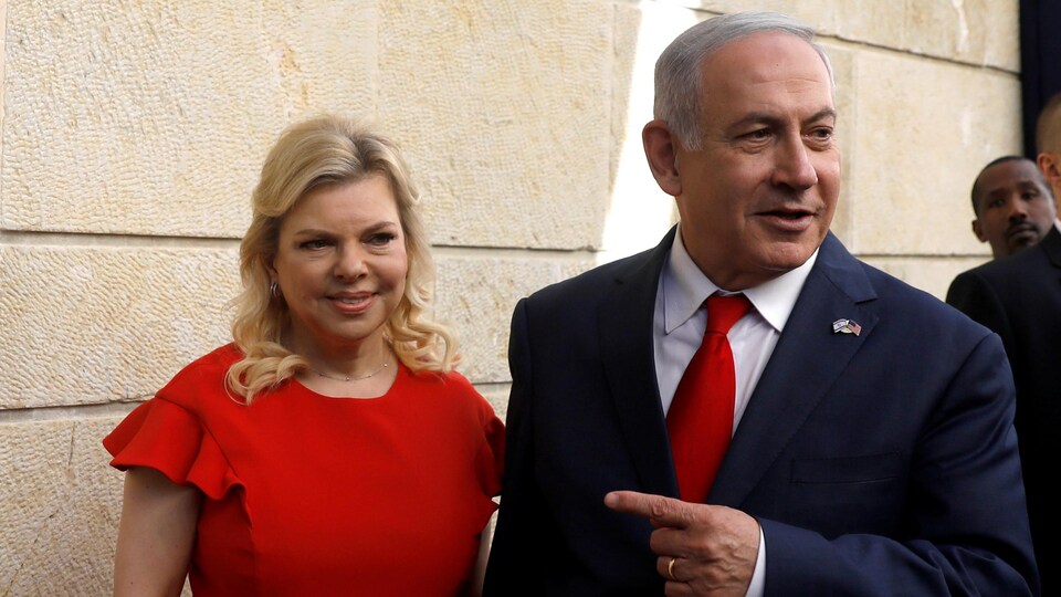 Le premier ministre d'Israël Benyamin Nétanyahou et sa femme Sara.