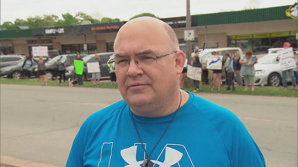 A man in an interview.