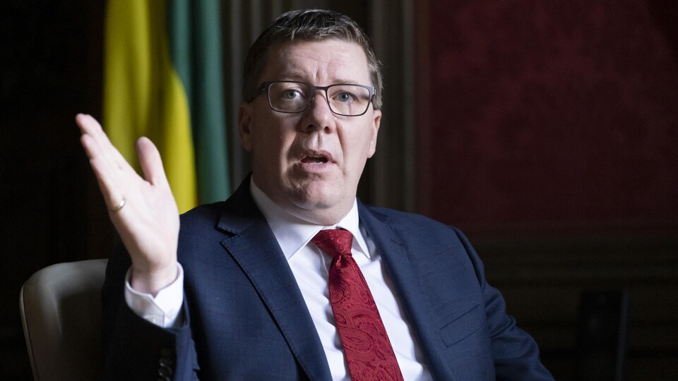 Scott Moe en entrevue avec La Presse canadienne en décembre 2020.