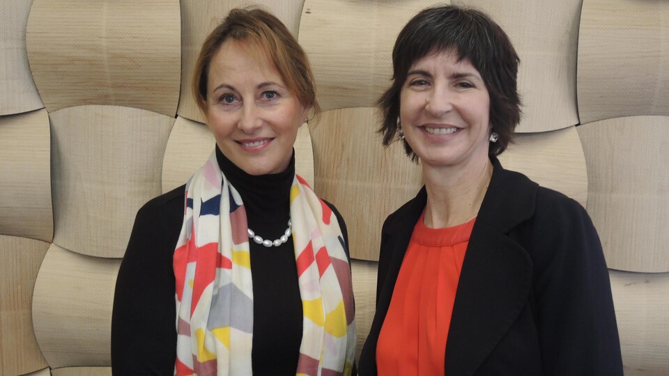 Ségolène Royal pose avec Janique LeBlanc.