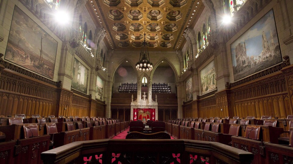 La chambre du Sénat à Ottawa. 