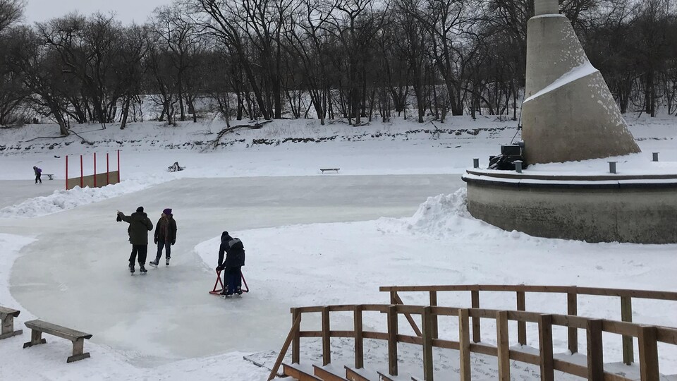 Le sentier d'hiver de La Fourche à Winnipeg.