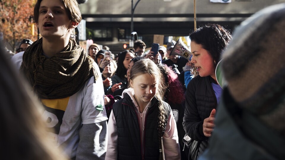 Greta Thunberg with Severn Cullis-Suzuki.