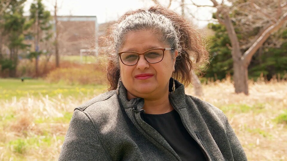 Sobia Shaikh was interviewed outside.