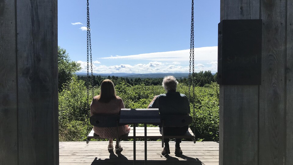 Vue panoramique au shed de Cookshire-Eaton. 