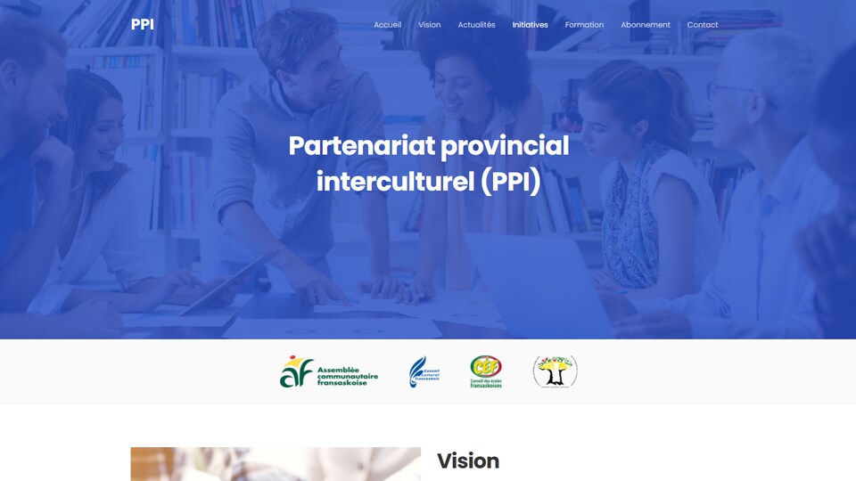 Le site internet développé par l'ACF, le CCF, le CEF et la CAFS pour promouvoir le Partenariat provincial interculturel dans la Fransaskoisie.
