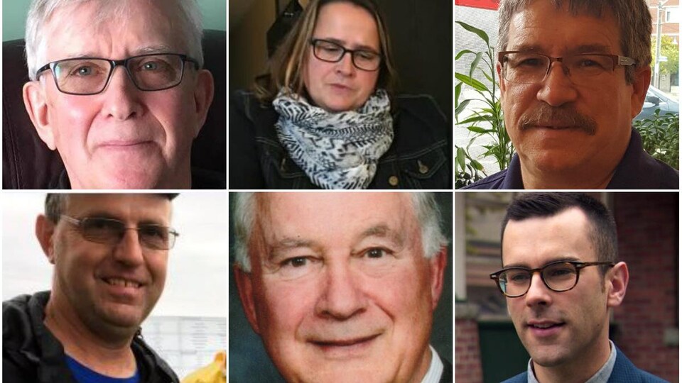 Un collage de photos des six personnes.