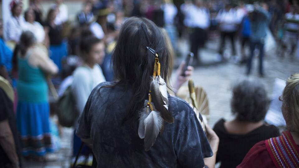 Une manifestation lors de l'audition de la cause en août