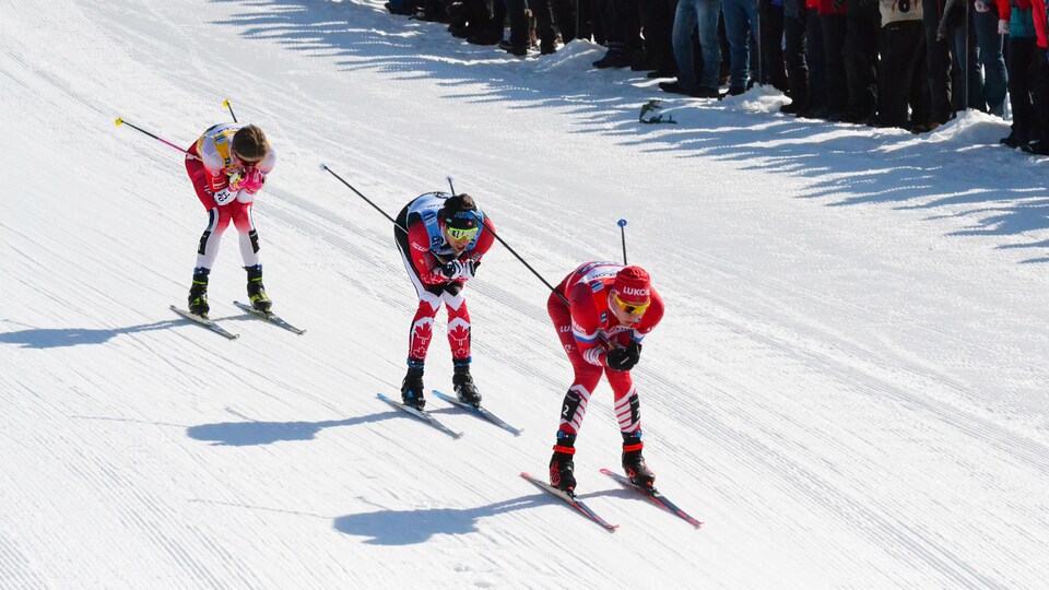 Alexander Bolshunov, Alex Harvey et Johannes Hoesflot Klaebo