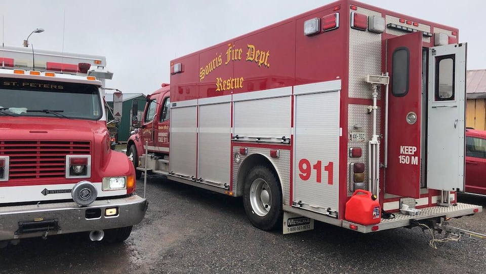 Un camion des pompiers de la municipalité de Souris