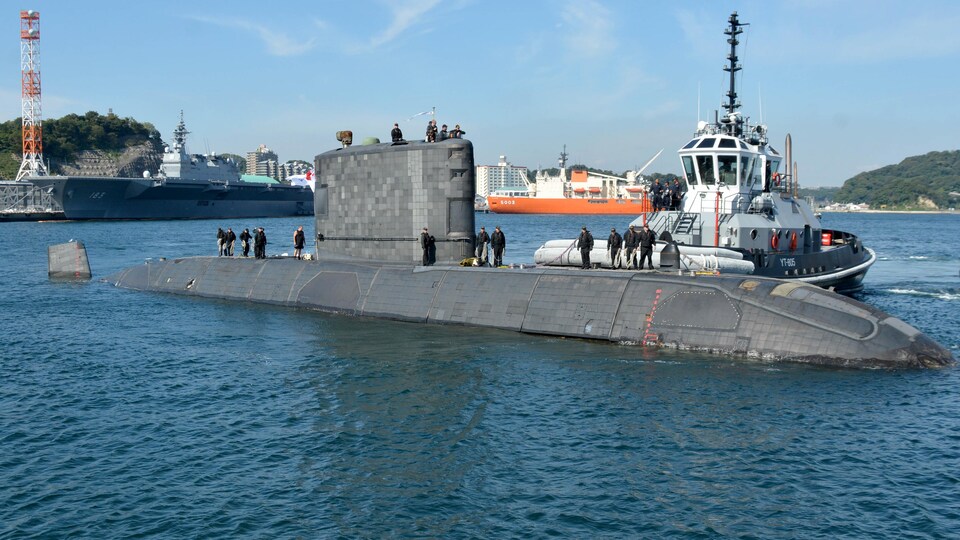 Sous-marin HMCS Chicoutimi à la mer