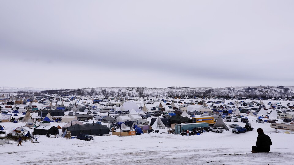 Le camp de Standing Rock, dans le Dakota du Nord aux États-Unis, le 2 décembre 2016