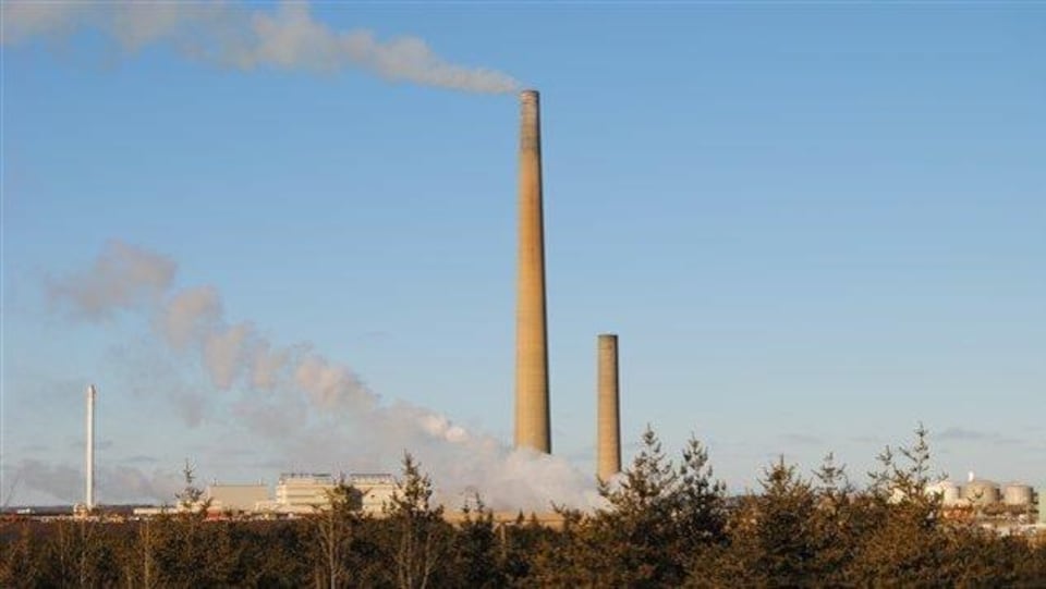 La grande cheminée de Vale à Sudbury.