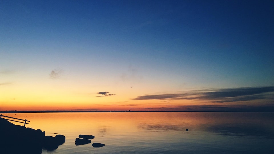 Coucher de soleil sur le lac Winnipeg