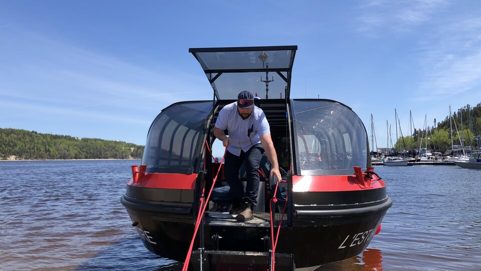 Florent Desrochers had to get off and up the footbridge every time he came to the beach.