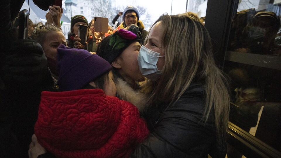 Tamara Lich was reunited with her loved ones after she was released on bail on March 7.