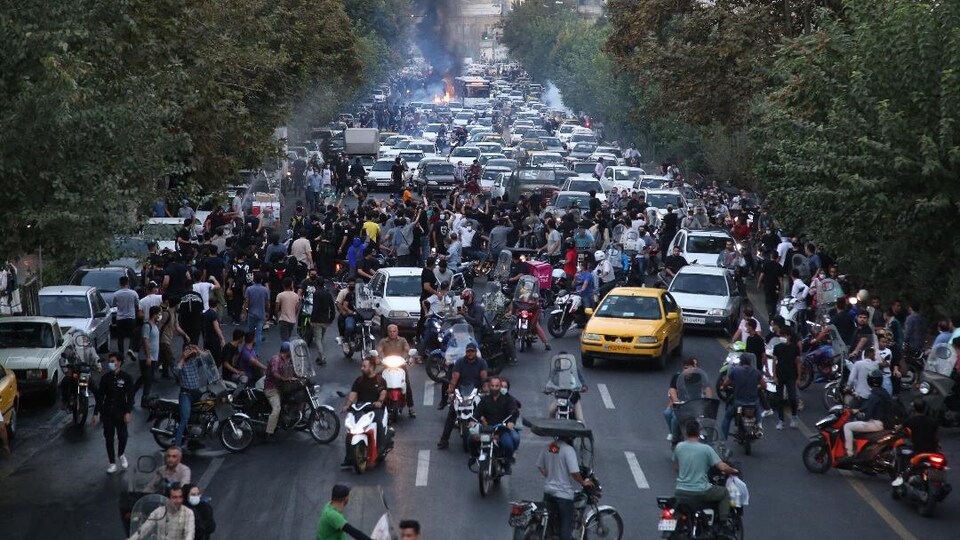 A demonstration in Tehran.
