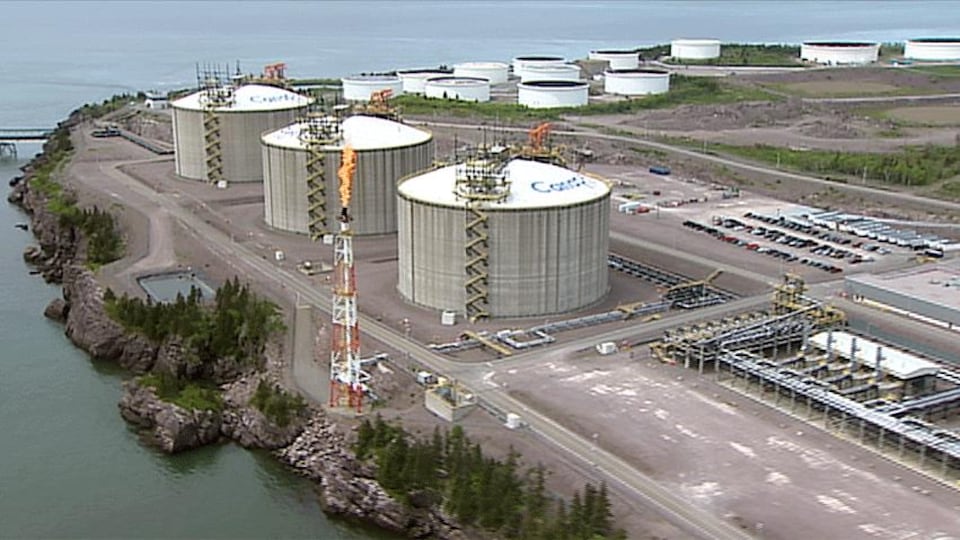 Le terminal Canaport LNG à Saint-Jean au Nouveau-Brunswick.