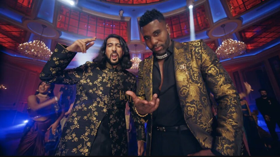 Une image extraite du vidéoclip de la chanson Jalebi Baby avec Jason Derulo et Tesher.