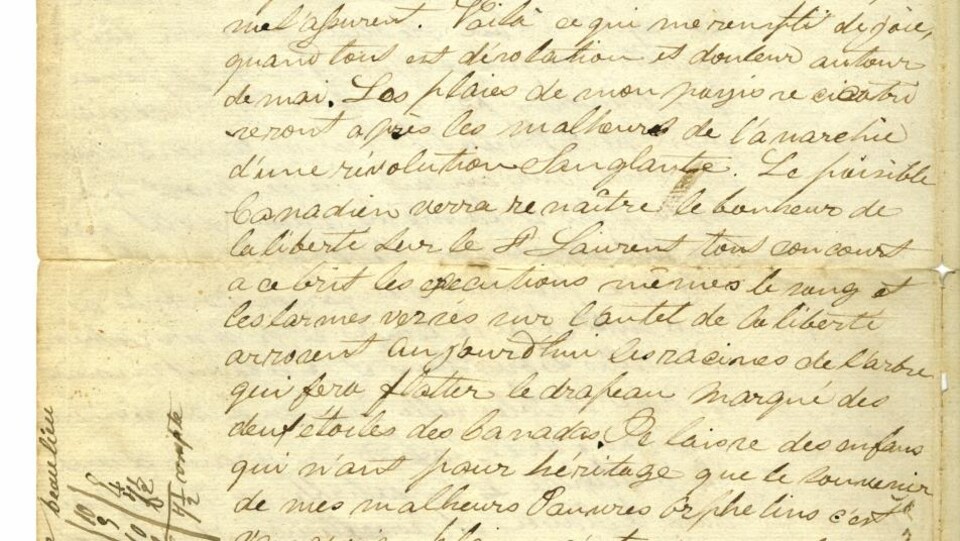 Le fils de Lambert Richard s'est servi de la marge du document pour prendre des notes, ce qui a permis à la BAnQ de déterminer l'âge du document.