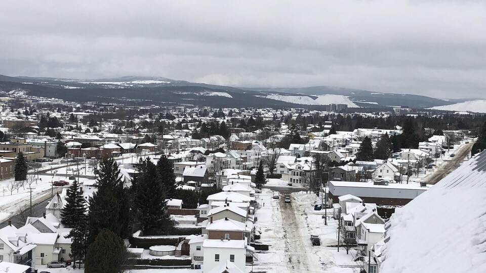 Une vue générale de Thetford Mines le 10 décembre 2019