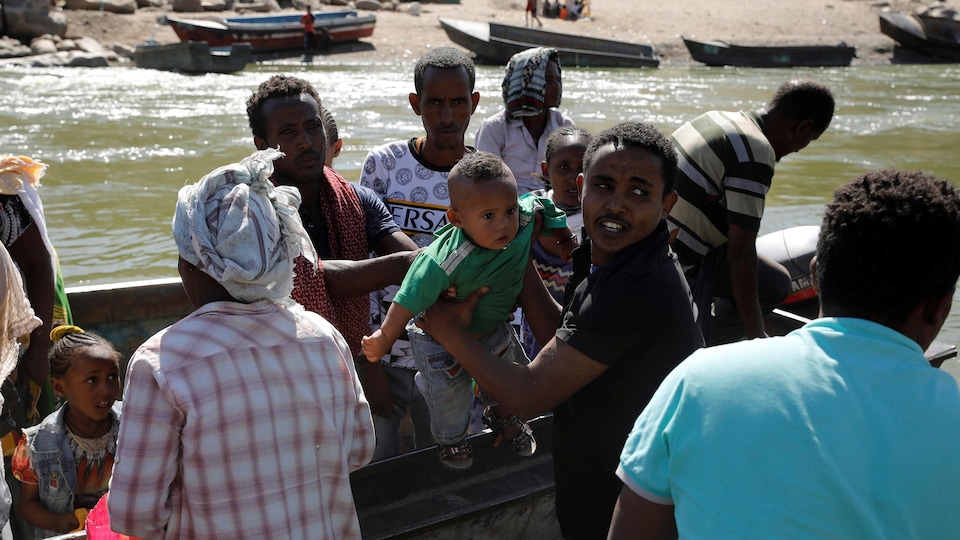 Des réfugiés des combats au Tigré.