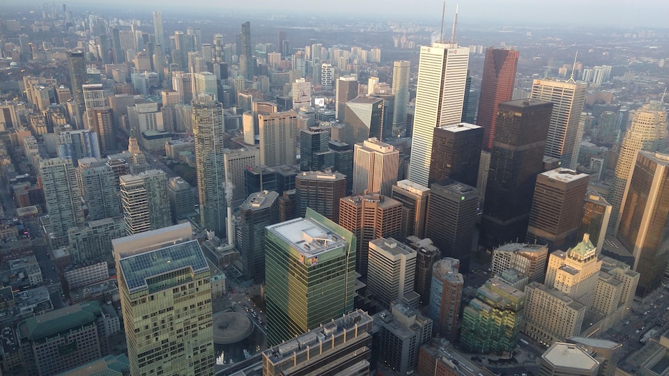 La ville de Toronto vue des airs.