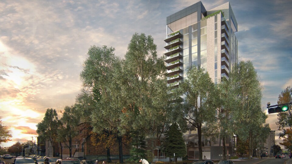Le projet immobilier, vu de la Première Avenue.