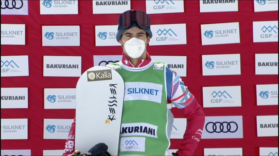 Eliot Grondin sur le podium.