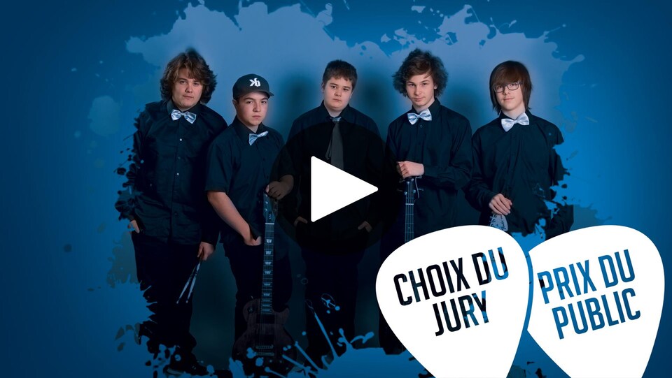 Photo de Track of rock dans un montage infographique pour les Accros de la chanson. Gagnant, choix du jury et prix du public.