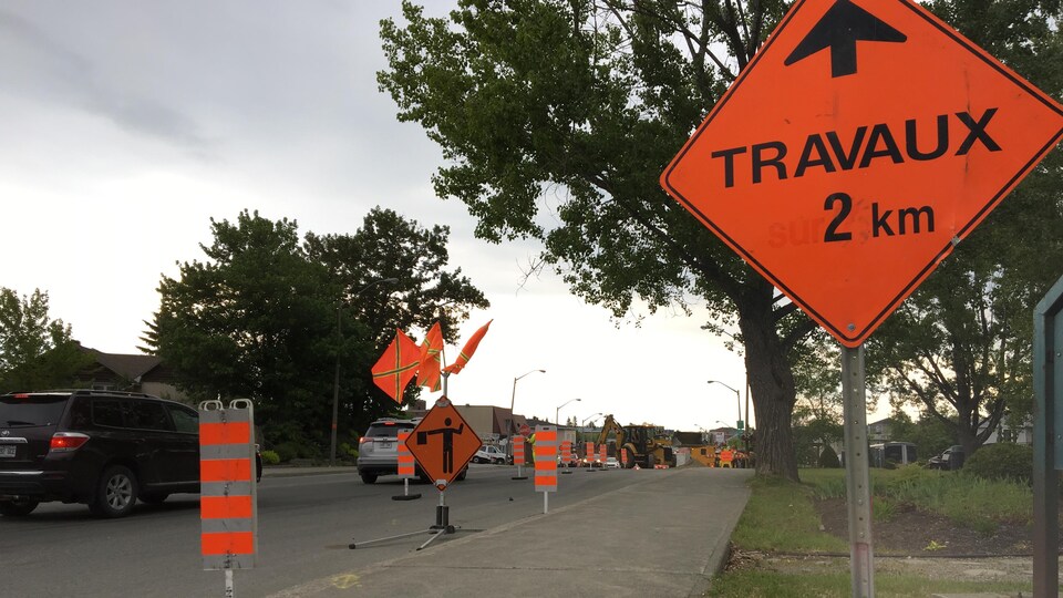 Travaux routiers.