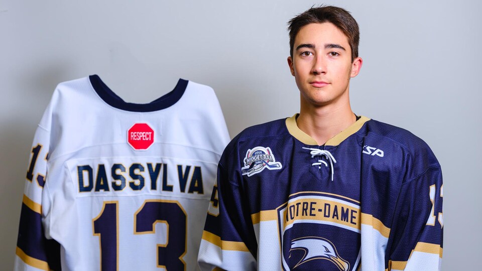 Portrait du joueur de hockey Tristan Dassylva, de Saint-Antonin.