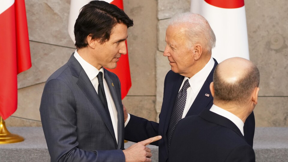 Justin Trudeau en tête-à-tête avec Joe Biden.
