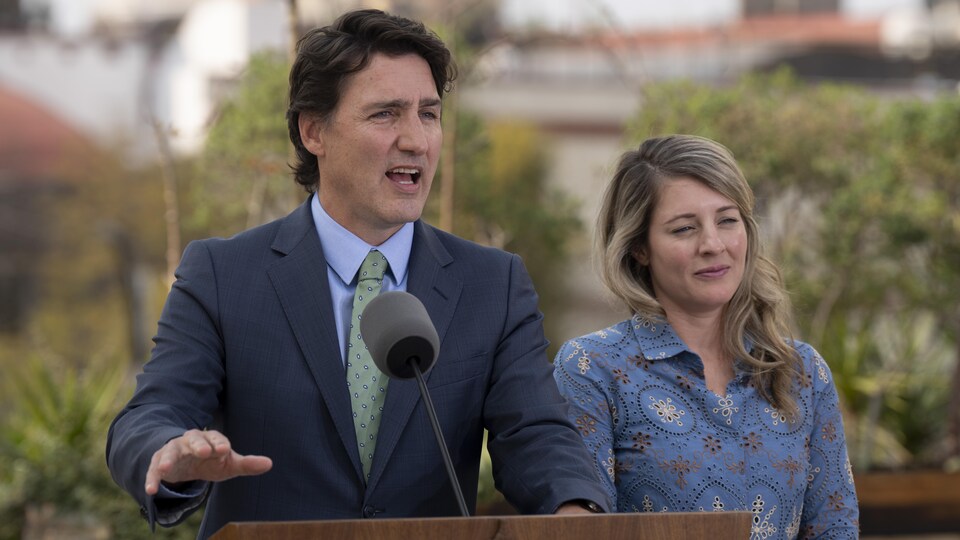 Justin Trudeau et Mélanie Joly.