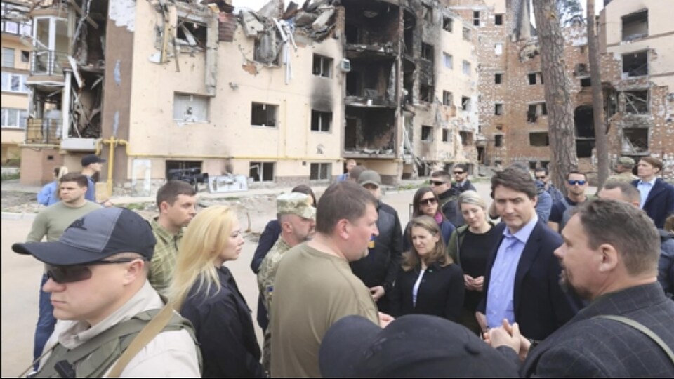 Justin Trudeau in Ukraine.
