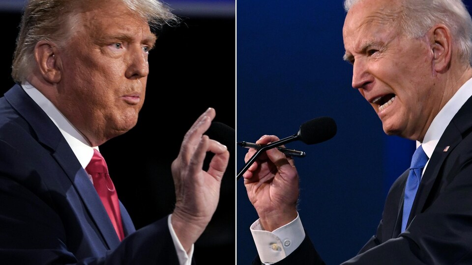 Montage photo montrant Donald Trump et Joe Biden.