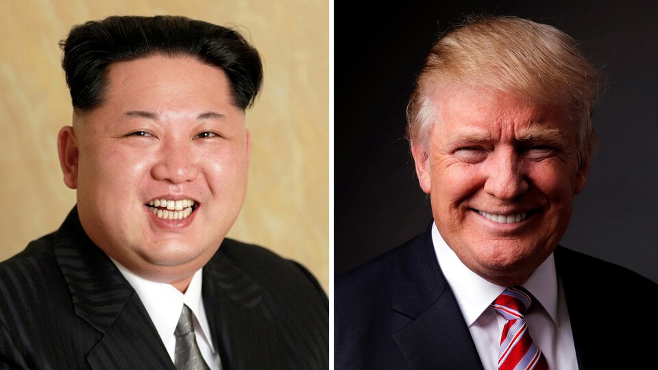 Le chef d'État nord-coréen, Kim Jong-un, et le président des États-Unis, Donald Trump
