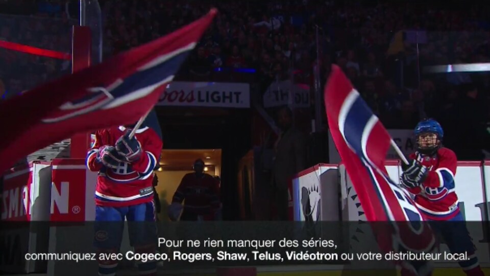 Ce message est apparu à l'écran lors de la diffusion du match du Canadien de Montréal, samedi, à TVA Sports. 