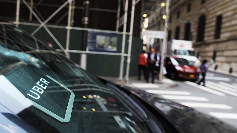 Un véhicule Uber dans les rues de New York