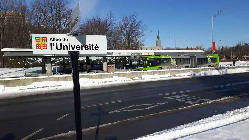 De nombreux étudiants de l'Université Laval se déplacent en autobus pour venir sur le campus